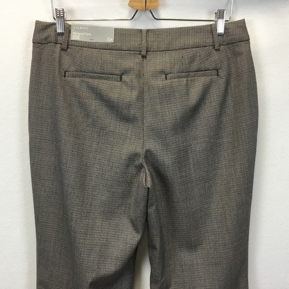 Talbots  Wool Blend Houndstooth Plaid Newport Pant - Picture 6 of 12